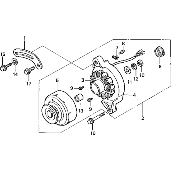 Generator Assembly for Honda GD1250 (GRB) Engines