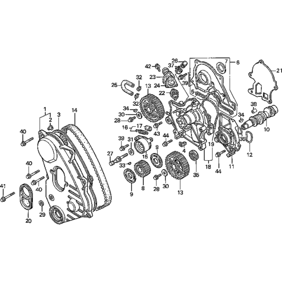 Timing Belt / Water Pump Assembly for Honda GD1250 (GRB) Engines