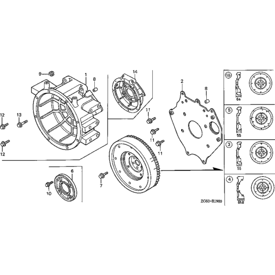 Flywheel Assembly for Honda GD1250 (GRB) Engines