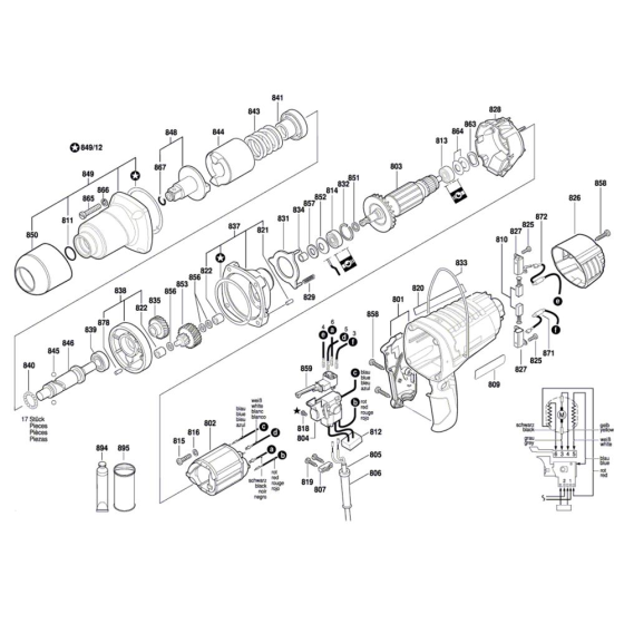 Impact Wrench Assembly for Bosch GDS 18 E