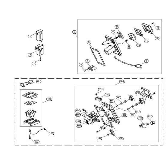 Switch Assembly for Stihl/ Viking GE 110 Electric Shredders