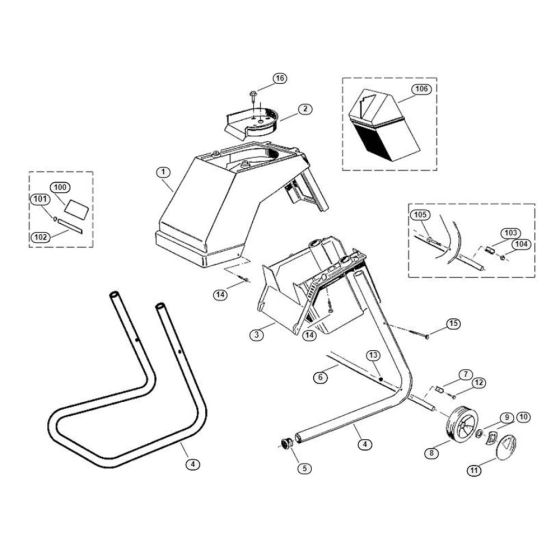 Housing Assembly  for Stihl/ Viking GE 115 Electric Shredders