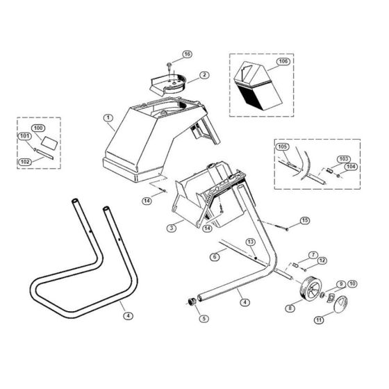 Housing Assembly for Stihl/ Viking GE 120 Electric Shredders