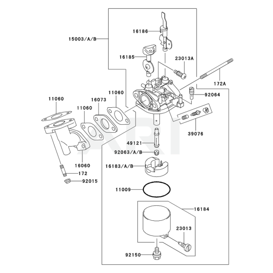 Carburettor for Kawasaki GE2200A Generator