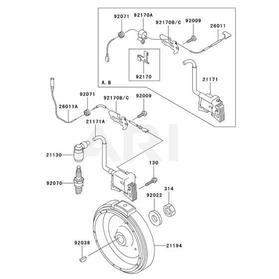 Electric Equipment for Kawasaki GE2200A Generator