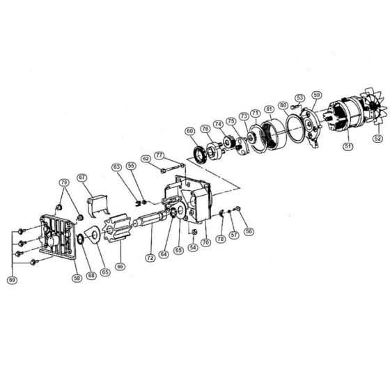 Motor, Cutting System Assembly for Stihl/ Viking GE 22 L Electric Shredders