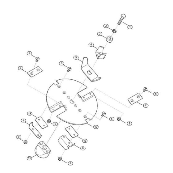 Blade Set Assembly  for Stihl/ Viking GE 250 Electric Shredders