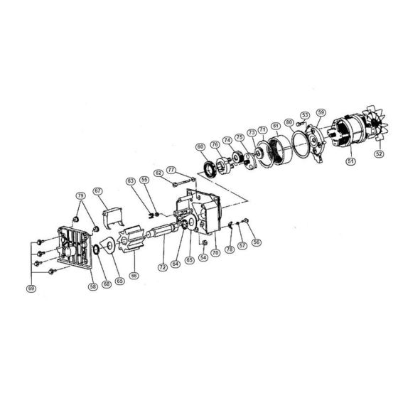 Motor, Cutting System Assembly for Stihl/ Viking GE 25 L Electric Shredders