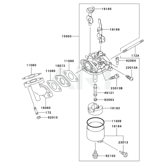 Carburettor for Kawasaki GE2900A Generator