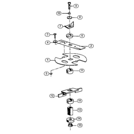 Blade Set Assembly  for Stihl/ Viking GE 320 Electric Shredders