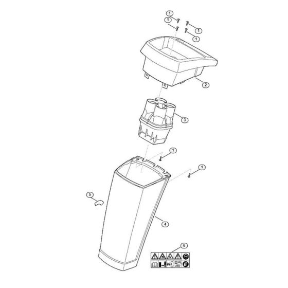 Funnel Assembly for Stihl/ Viking GE 35.1 L Electric Shredders