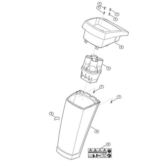 Funnel Assembly  for Stihl/ Viking GE 35.2 L Electric Shredders