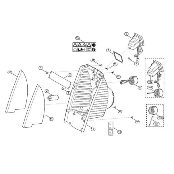 Housing Switch for Stihl/ Viking GE 35.2 L Electric Shredders