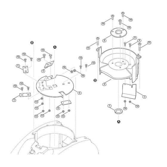 Blade Set (Chipping) Assembly  for Stihl/ Viking GE 420 Electric Shredders