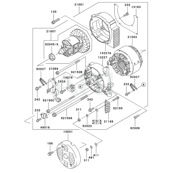 Label for Kawasaki GE4300A Generator