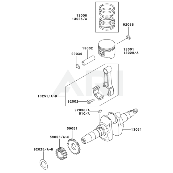 Starter for Kawasaki GE4300A Generator