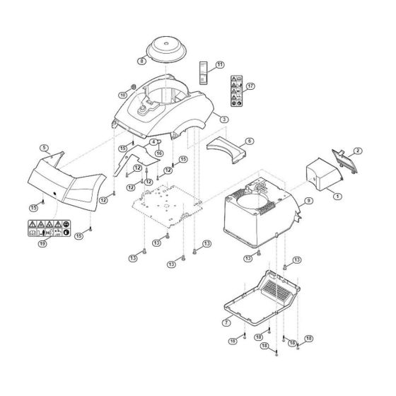 Housing Assembly  for Stihl/ Viking GE 450 Electric Shredders