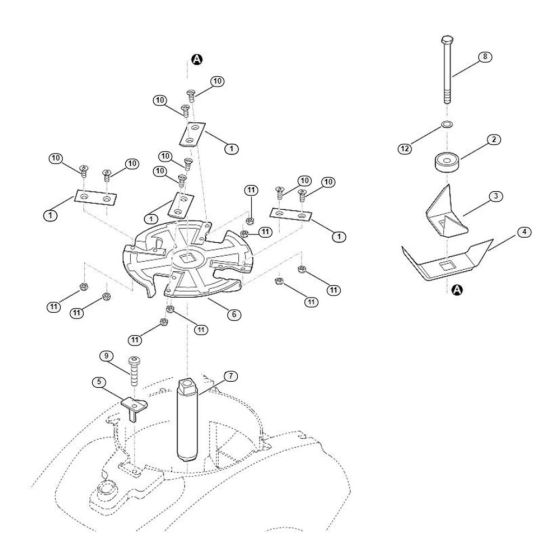 Blade Set (Shredding) Assembly for Stihl/ Viking GE 450 Electric Shredders