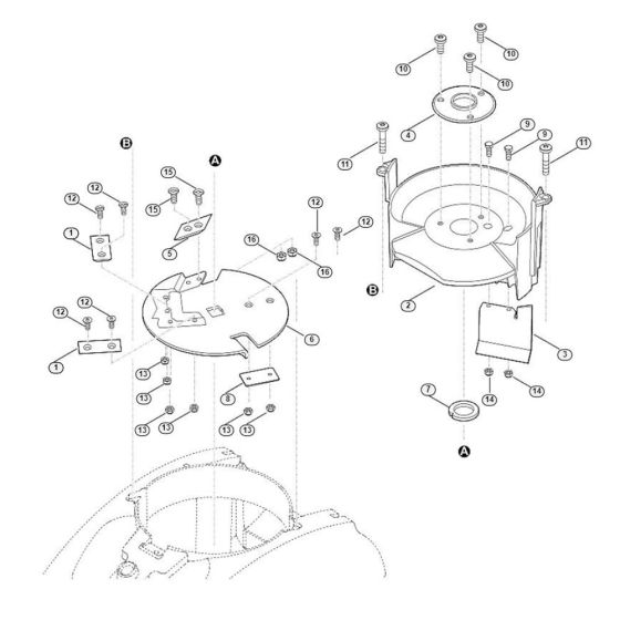 Blade Set (Chipping) Assembly for Stihl/ Viking GE 450 Electric Shredders