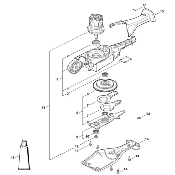 Gear Head Assembly for Stihl HLA 86 Hedge Trimmer