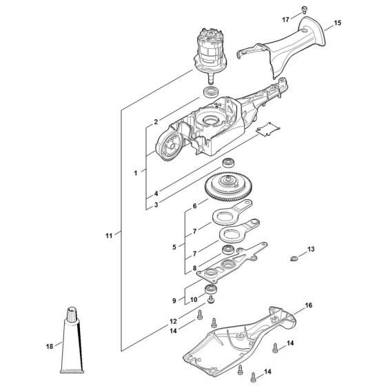 Gear Head Assembly for Stihl HLA 85 Hedge Trimmer