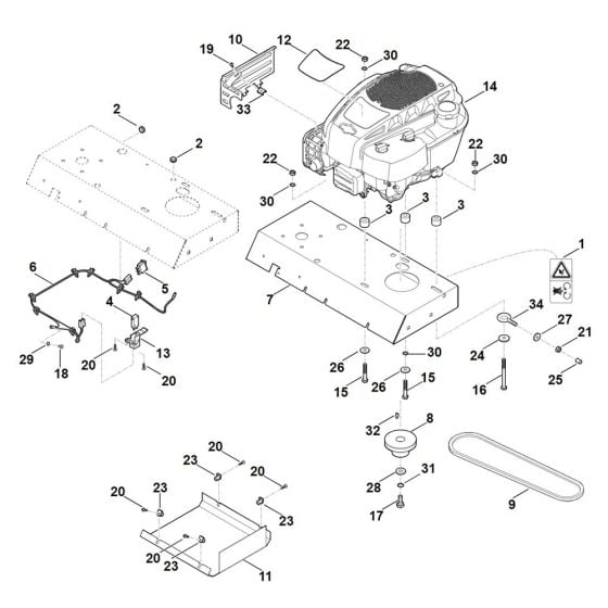 Engine, Drive for Stihl GH 370.0 S Shredder