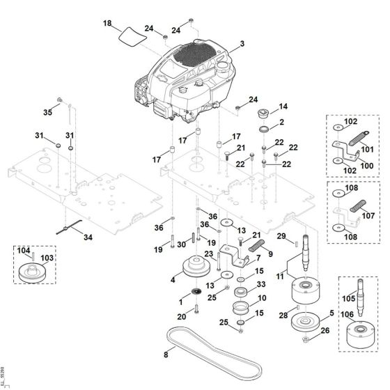 Engine, drive for Stihl GH 460.0 Shredder