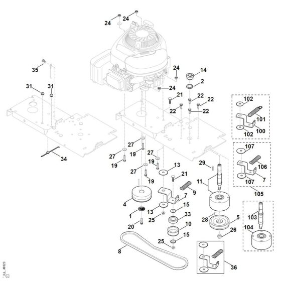 Drive for Stihl GH 460.0 C Shredder