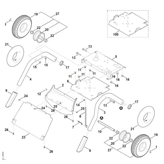 Chassis for Stihl GH 460.0 C Shredder