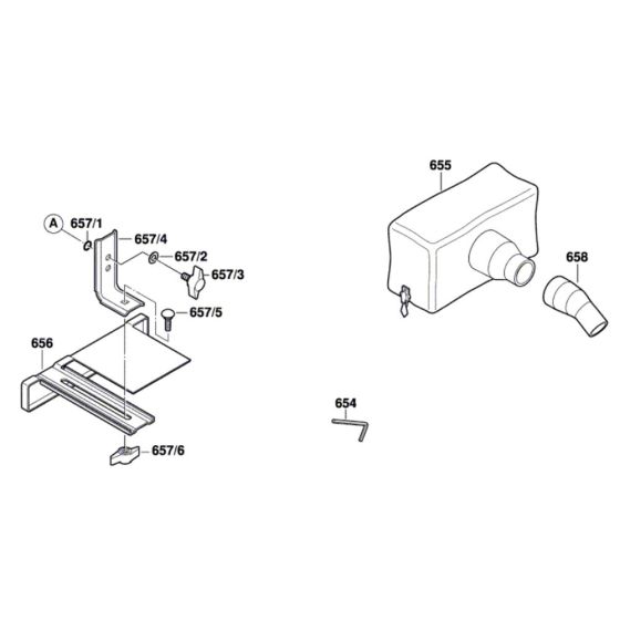 Portable Planer Assembly for Bosch GHO 16-82 D Diagram 2