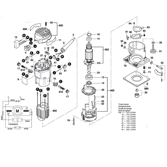 Palm Router Assembly for Bosch GKF 600