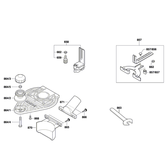 Palm Router Assembly-2 for Bosch GKF 600