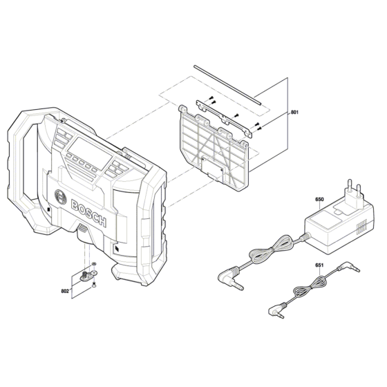 Cordless Radio Assembly for Bosch GML 10,8 V-LI