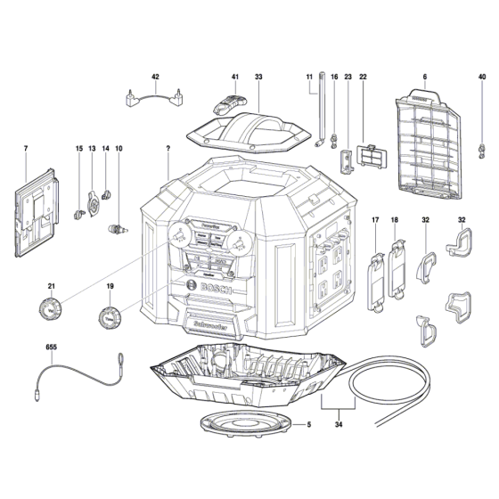 Cordless Radio Assembly for Bosch GML 50