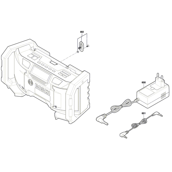 Cordless Radio Assembly for Bosch GML SoundBoxx