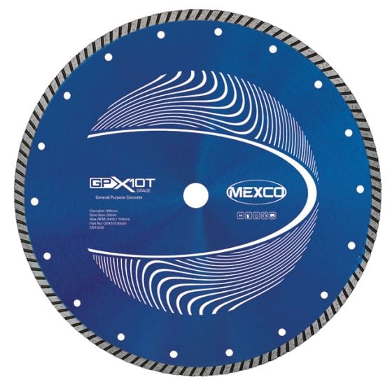 Mexco 300mm Diamond Blade Concrete X10 Turbo Rim Grade