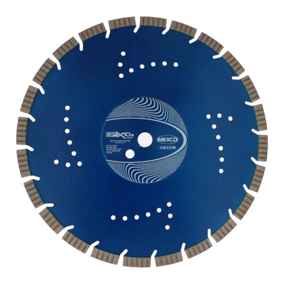 Mexco 350mm Concrete X10 Grade (15mm Segment Height)20mm Diamond Blade Bore