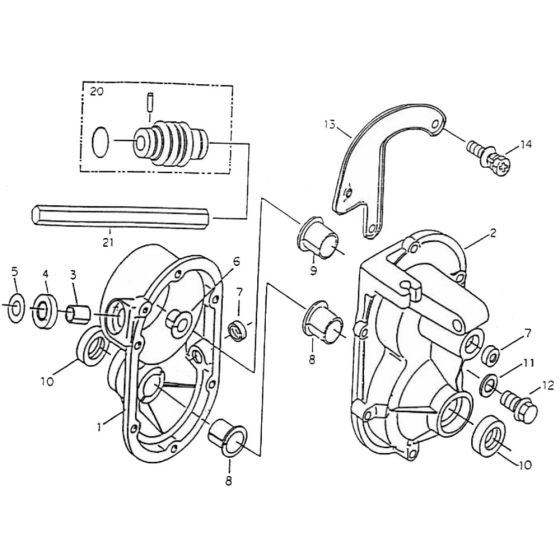 Gear Case Assembly for OREC GR530 Mower