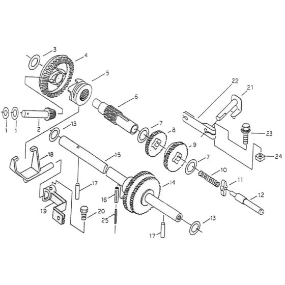 Gear Case Assembly -1 for OREC GR530 Mower