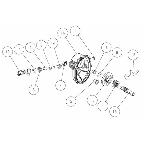 Transmission Assembly for OREC GR537PRO (2 Action) Mower