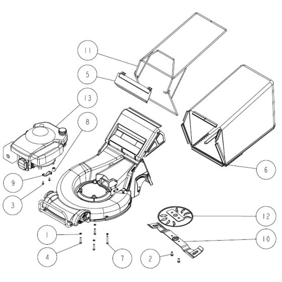 Blade, Catcher Assembly for OREC GR537PRO (2 Action) Mower