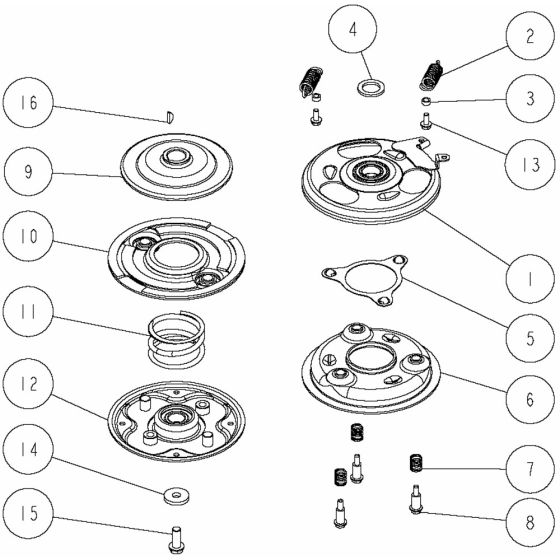 BBC Assembly for OREC GR537PRO (2 Action) Mower