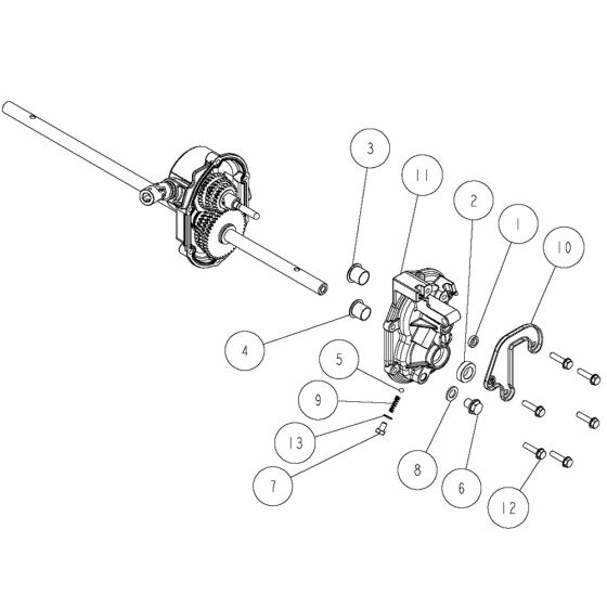 Transmission Assembly -2 for OREC GR537PRO (2 Action) Mower