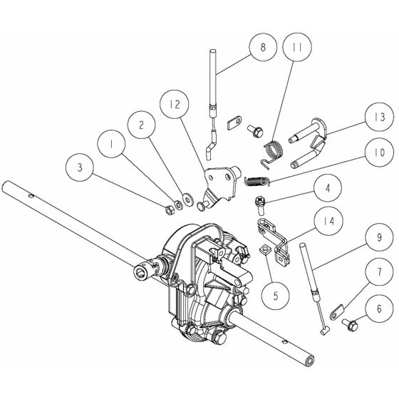 Transmission Assembly -3 for OREC GR537PRO (2 Action) Mower