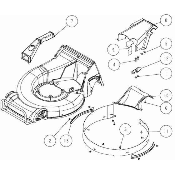 Safety Cover Assembly -1 for OREC GR537PRO (2 Action) Mower