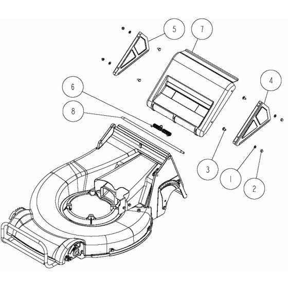 Safety Cover Assembly -2 for OREC GR537PRO (2 Action) Mower