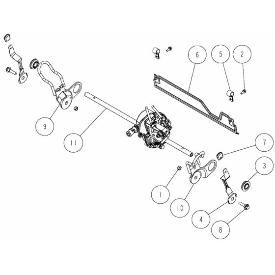 Drive Assembly -1 for OREC GR537PRO (2 Action) Mower