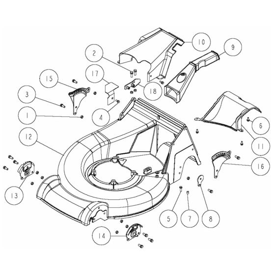 Safety Cover Assembly for OREC GR538 Mower