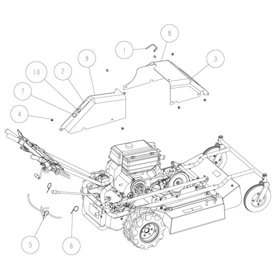 Frame Assembly for OREC GR703A Mower