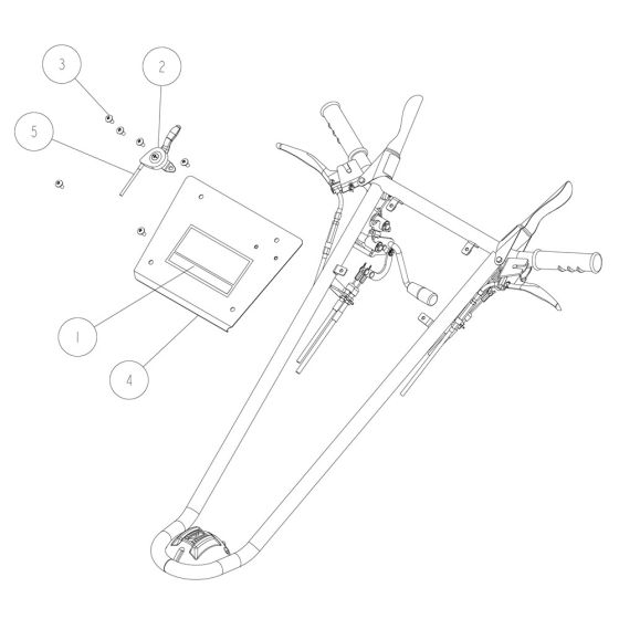 Handle Assembly for OREC GR703A Mower